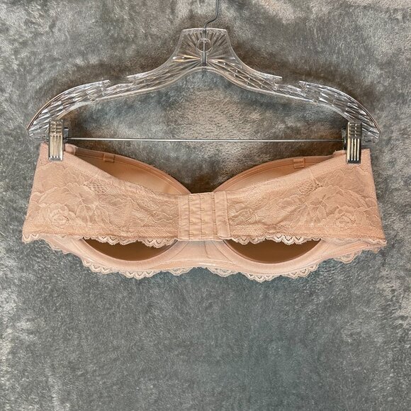 Torrid Curve Women Lightly Lined Multiway Strapless Bra Microfiber Beige 40DD - Picture 2 of 12